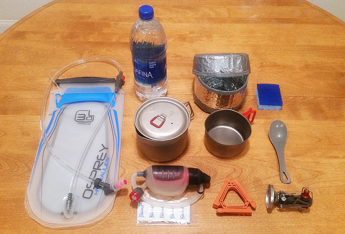 Erik the Black's Backpacking Gear List - Cooking & Hydration